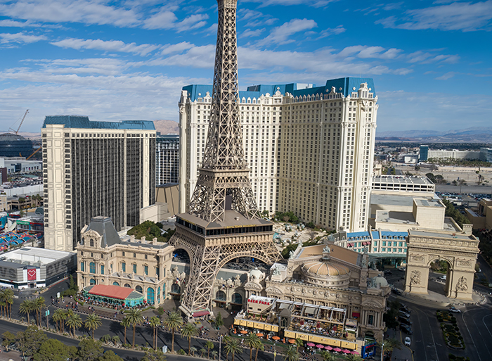 The Paris hotel in Las Vegas, Nevada. The hotel includes a half